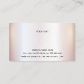 Luxe roos goudmakreel Nail salon Visitekaartje (Achterkant)