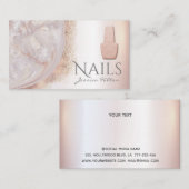 Luxe roos goudmakreel Nail salon Visitekaartje (Voorkant / Achterkant)