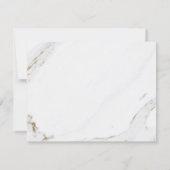 Luxe roos goudmarmer, gepersonaliseerde schrijfkun bedankkaart (Achterkant)