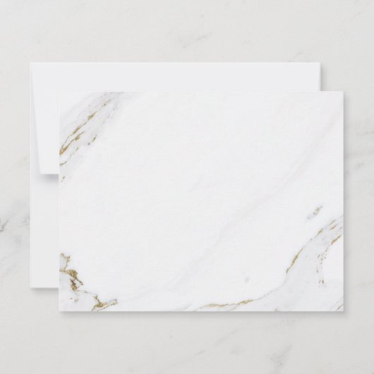 Luxe roos goudmarmer, gepersonaliseerde schrijfkun bedankkaart (Achterkant)