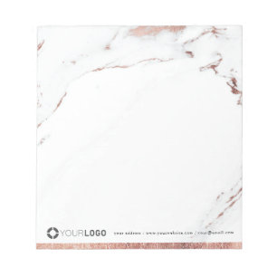 Luxe roos goudmarmer, gepersonaliseerde schrijfkun notitieblok