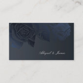 Luxe roos marine zilver  website Kaart invoegen Plaatskaartje (Achterkant)