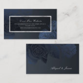 Luxe roos marine zilver  website Kaart invoegen Plaatskaartje (Voorkant / Achterkant)