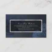 Luxe roos marine zilver  website Kaart invoegen Plaatskaartje (Voorkant)