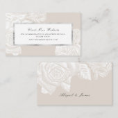 Luxe roos neutral website Kaart invoegen Plaatskaartje (Voorkant / Achterkant)