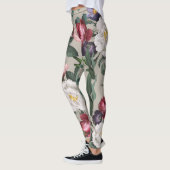 Luxe roos patroon illustratie moderne mode leggings (Links)