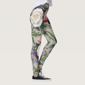 Luxe roos patroon illustratie moderne mode leggings (Rechts)