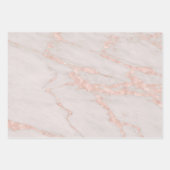 Luxe Roos Roze Blush Glitter Marble Aanpassen Inpakpapier Vel (Voorkant 2)