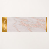 Luxe Roos Roze Blush Glitter Marble Aanpassen Yogamat (Voorkant (horizontaal))