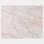 Luxe Roos Roze Blush Glitter Marble Fleece Deken (Voorkant (Horizontaal))