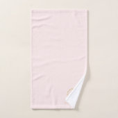 Luxe Roos roze goudvormig monogram Bad Handdoek (Handdoek)