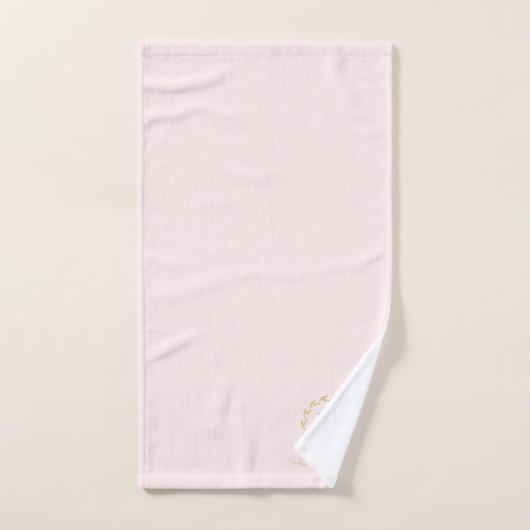 Luxe Roos roze goudvormig monogram Bad Handdoek (Handdoek)