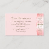 Luxe Roos Roze Mousserende juwelen Initialen Visitekaartje (Achterkant)