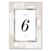 Luxe roos Silver  Botanische bruiloft Kaart (Achterkant)