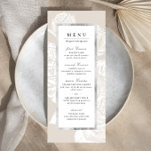 Luxe roos Silver  Botanische bruiloft Menu