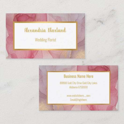 LUXE ROOS VISITEKAARTJE (Voorkant / Achterkant)