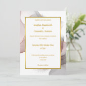 LUXE ROOS-WEDINGINVITATIE KAART (Staand voorkant)