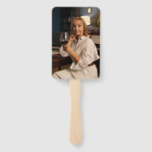 Luxe Roos Wijn 60e Verjaardag Foto gepersonaliseer Handwaaier (Achterkant)