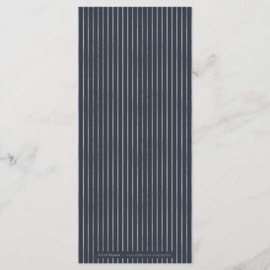 Luxe roos zilver botanische bruiloft menu (Achterkant)