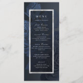 Luxe roos zilver  botanische bruiloft menu (Voorkant)