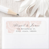 Luxe roos zwart botanisch retouradres etiket (Insitu)