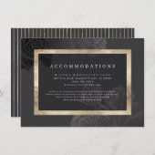 Luxe roos zwart  botanische accommodaties informatiekaartje (Voorkant / Achterkant)