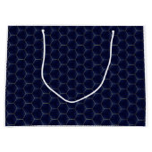 Luxe rooster Indigo geometrische elegantie Groot Cadeauzakje (Voorkant)
