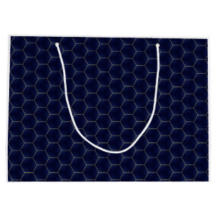 Luxe rooster Indigo geometrische elegantie Groot Cadeauzakje