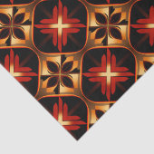 Luxe rooster zwart goud geometrische naadloos tissuepapier (Detail)