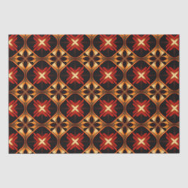 Luxe rooster zwart goud geometrische naadloos tissuepapier