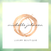 Luxe Rose Gold Geschilderde Cirkel Ontwerper Logo Raamsticker (Vel 3)