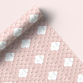 Luxe Rose Goud Geborduurd Monogram Cadeaupapier