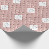 Luxe Rose Goud Geplooid Monogram Cadeaupapier (Hoek)