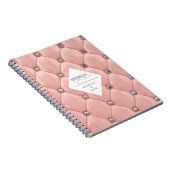 Luxe Rose Goud Geplooid Monogram Notitieboek (Rechterzijde)