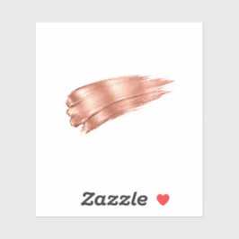 Luxe Rose Goud Kwast Streep Sticker Moderne Abstra