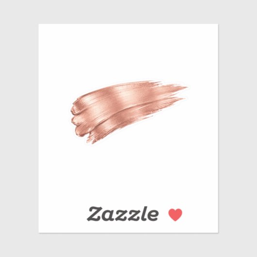Luxe Rose Goud Kwast Streep Sticker Moderne Abstra (Vel)
