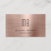 Luxe Rose Goud Metallic Monogram Adviseur