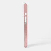 Luxe Rose Goud Monogram iPhone 16 Hoesje (Linkerkant)