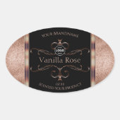Luxe  Rosegold Black Product Labels Logo (Voorkant)
