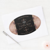 Luxe  Rosegold Black Product Labels Logo (Envelop)