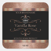 Luxe  Rosegold Black Product Labels Logo (Voorkant)