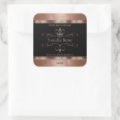 Luxe  Rosegold Black Product Labels Logo (Tas)