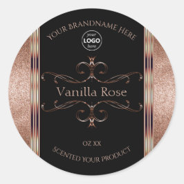 Luxe  Rosegold Black Product Labels Logo