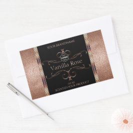 Luxe  Rosegold Black Product Labels Logo
