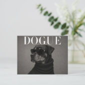 Luxe Rottweiler-hondportret Briefkaart (Staand voorkant)