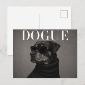 Luxe Rottweiler-hondportret Briefkaart (Voorkant / Achterkant)
