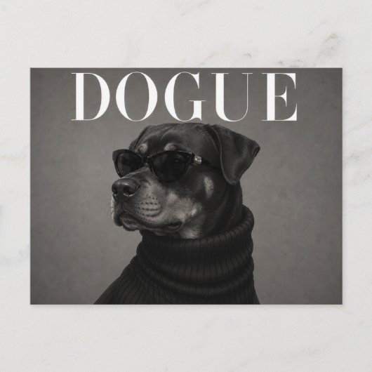 Luxe Rottweiler-hondportret Briefkaart (Voorkant)