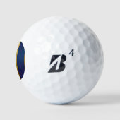 Luxe Royal Blauw en Wit Monogram Golfballen (Logo)