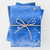 Luxe Royal Blue achtergrond Inpakpapier Vel (In situ)