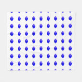 Luxe Royal Blue Diamond Custom afbeelding Gedrukt Fleece Deken (Voorkant (Horizontaal))